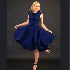 Samuel Dong Bubble Dress Blue Midnight Perfect condition size xs